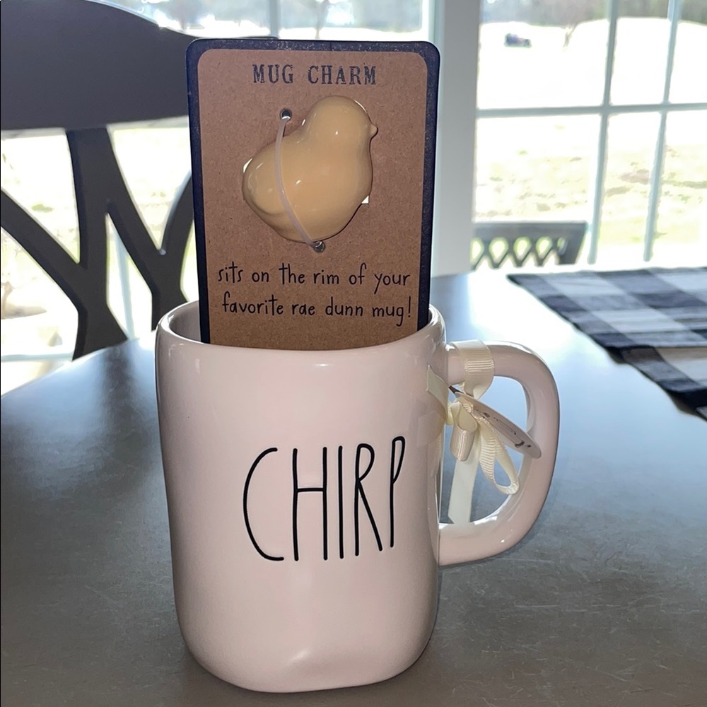 Rae Dunn Chirp Mug with Chick Mug Charm